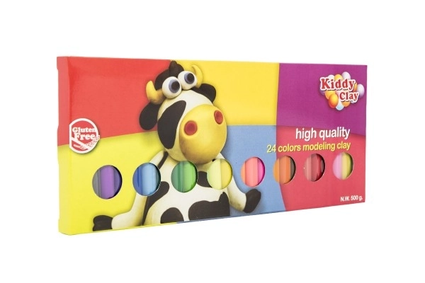Modelérkitt Kiddy Clay 500g – 24 farver