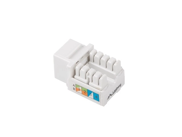 Modulær Keystone Stik RJ45 UTP Kat 5E 90° til monteringsdåse