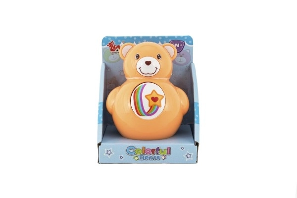 Roly Poly bjørn squeaky 10 cm plast 10x12x8cm