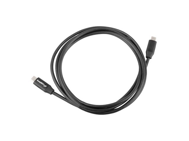 USB-C 2.0 kabel, 1,8m, sort