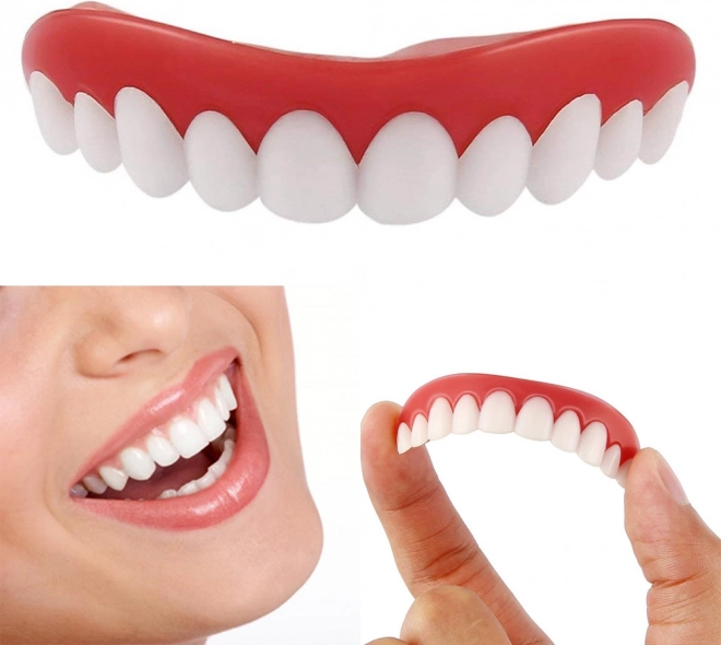 Tandhætte til falske tænder med smil