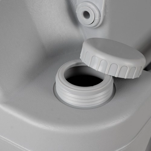 Trizand 24498 Bærbar campingtoilet 20 + 12 l, grå