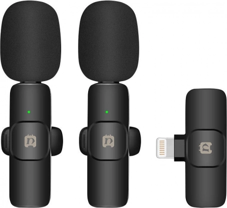 Trådløs lavaliermikrofon PULUZ PU3150B Lightning til iPhone og iPad