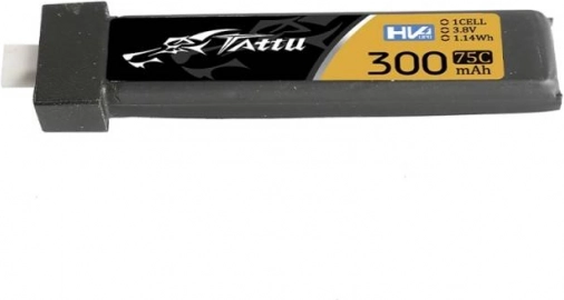 Tattu LiPo-batterier 300 mAh 3,8 V 75C 1S HV BT2.0 (5 stk)