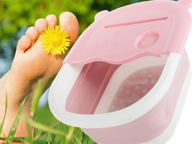 Sammenklappelig massagefodbad med knopper