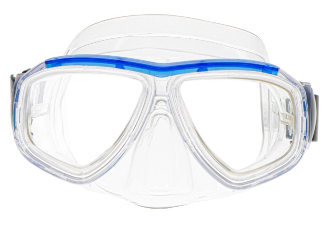 Komfortabel maske med bredt udsyn