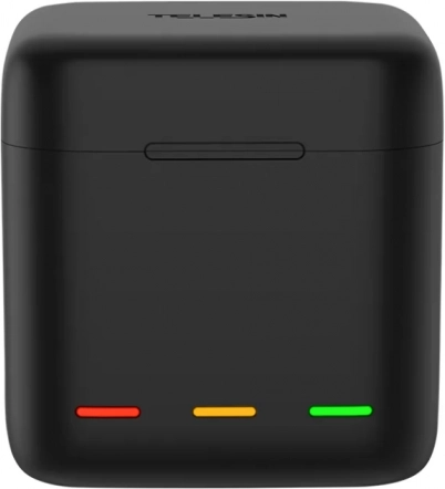Telesin 3-slots oplader og etui til batterier GOPRO HERO 12/11/10/9