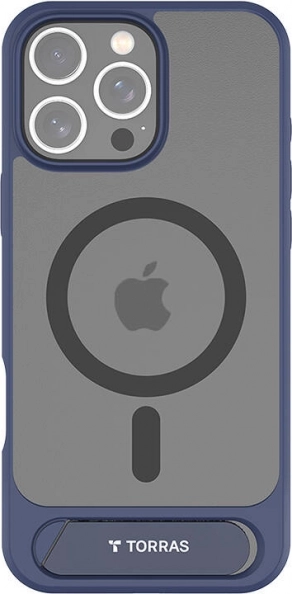 Torras Pstand etui til iPhone 16 Pro blå