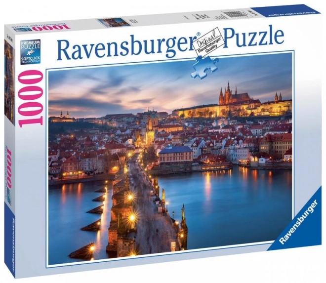 Puslespil Udsigt over Prag om Natten 1000 brikker
