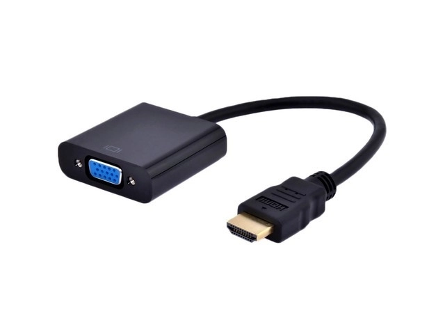 Adapter HDMI-A(M)->VGA(F) på kabel