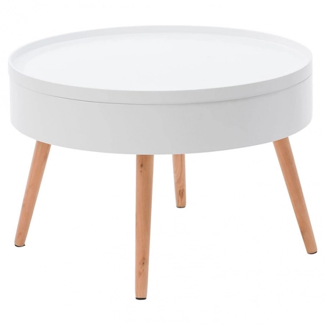 Rundt sofabord med opbevaringsplads 60 cm