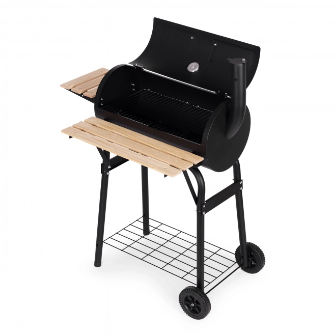 Stor havegrill med termometer og skorsten