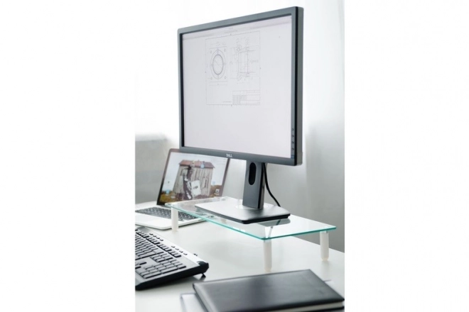 Glasstativ til monitor
