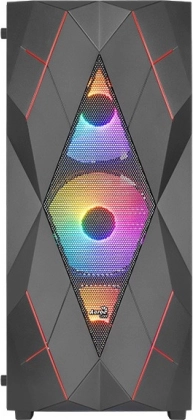 Volcan sort mid-tower RGB gaming kabinet