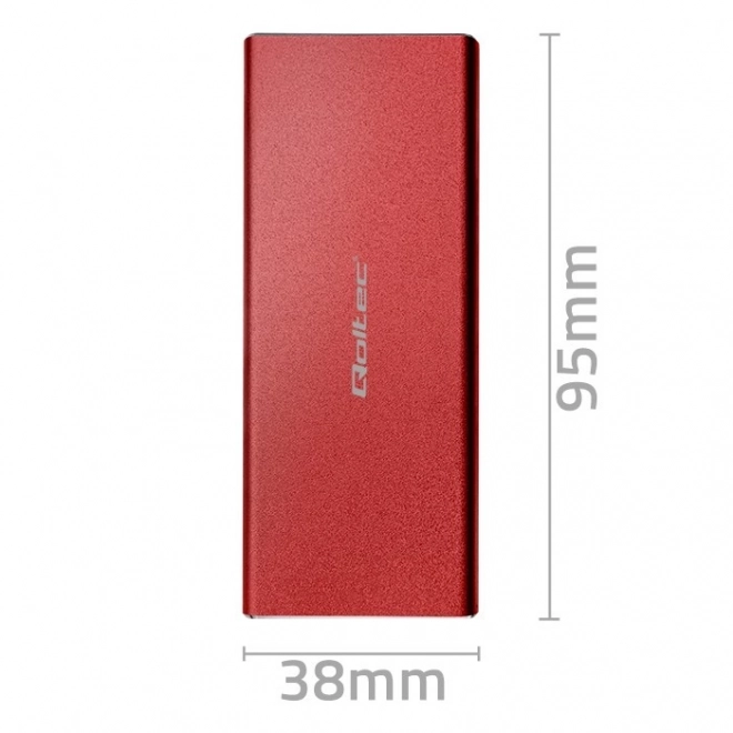 Skab | Slot til M.2 SSD disk | SATA | NGFF | USB 3.0 | Superspeed 5 Gb/s | 2TB | Rød farve