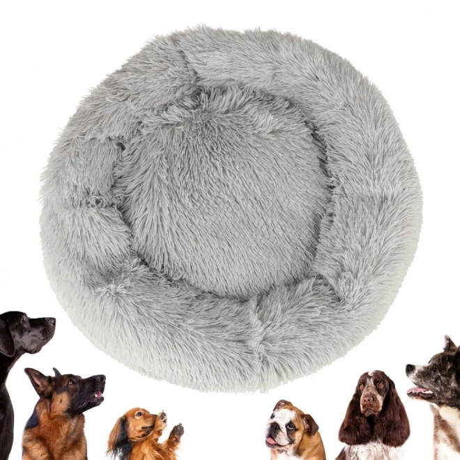 Blød hunde- og kattekurv 60 cm lysegrå
