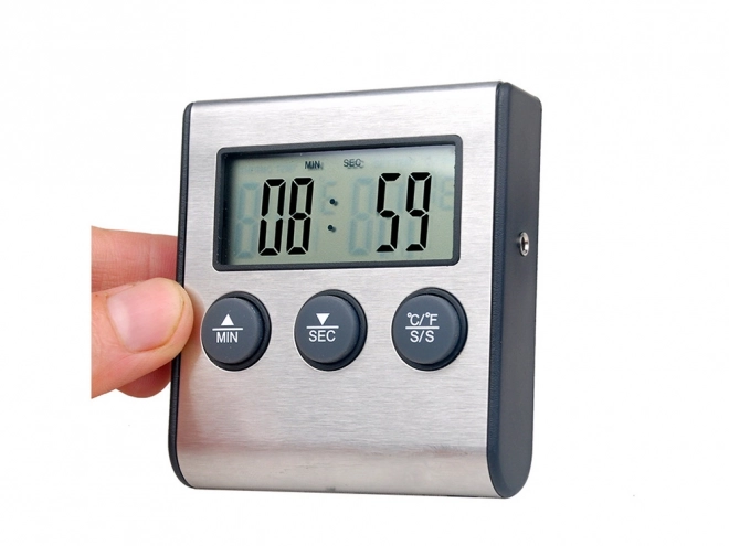 Digitalt termometer med termosonde til kød