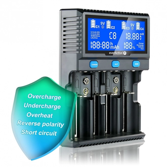 Batterioplader UC-4200 til Li-ion og NI-MH batterier