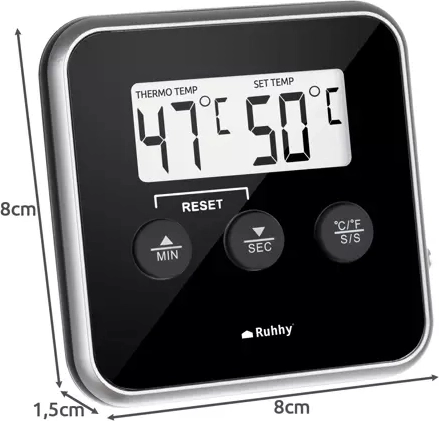 Overskueligt LCD-display og skift mellem °C/°F