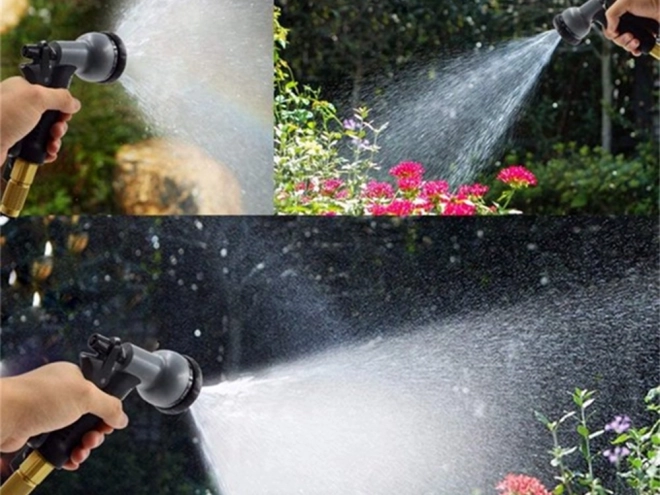 Havevandslange med multifunktionel sprayindstilling