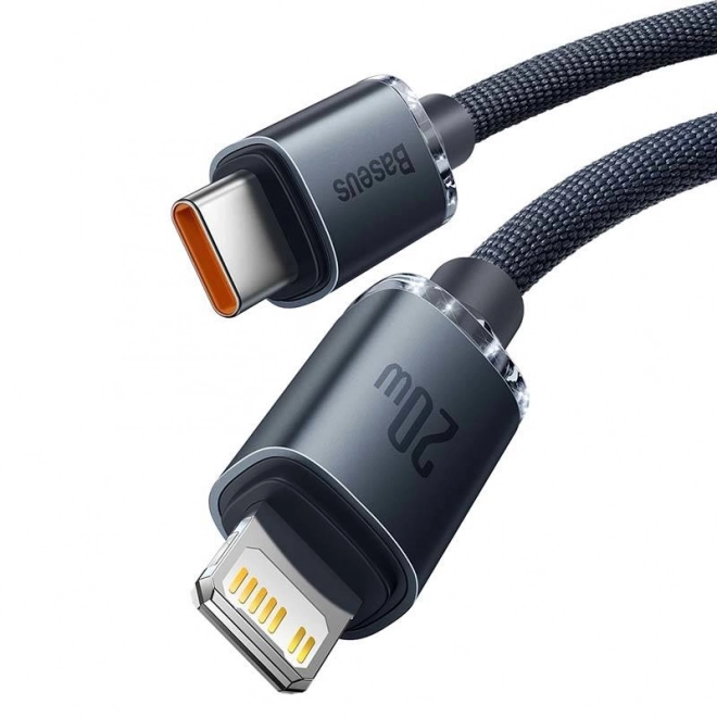 Baseus Crystal kabel USB-C til Lightning 20W PD - sort