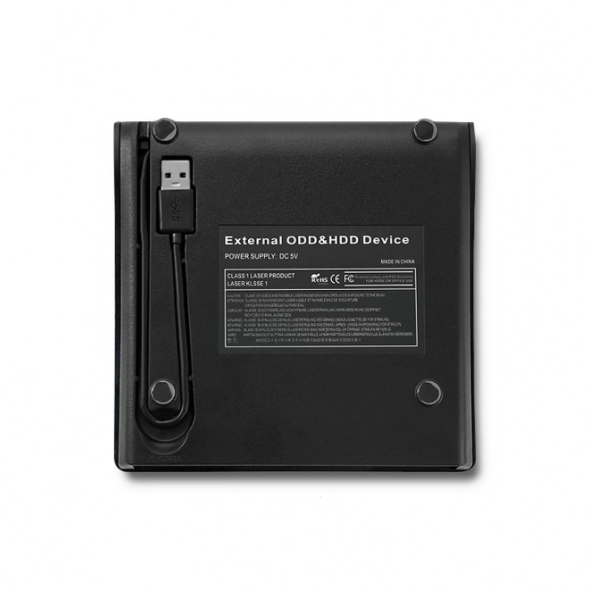 Ekstern boks/lomme til optisk drev CD/DVD SATA USB 3.0 12,7mm