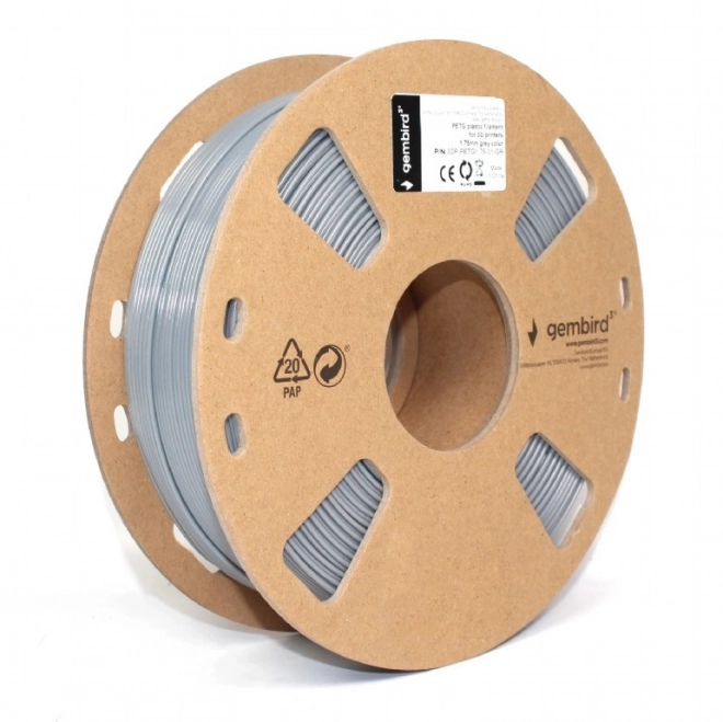 Filament til 3D-printer PETG/1,75 mm/1 kg/grå