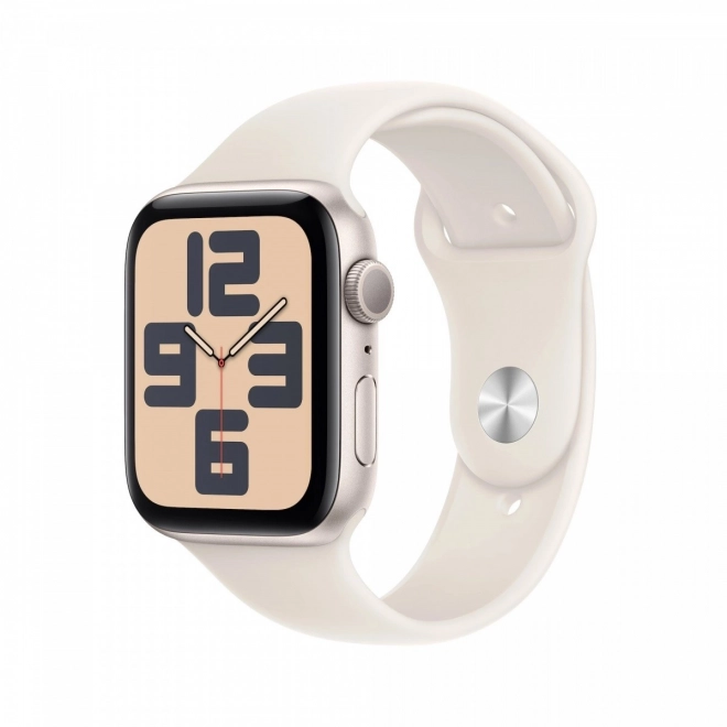 Apple Watch SE GPS med aluminiumsurve6r i 40 mm med me5neskin M/L sportsrem