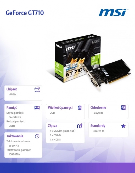 Grafikkort MSI GeForce GT 710 2GB