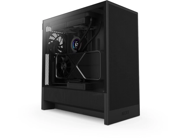 Hus H5 Flow midi tower med vindue sort