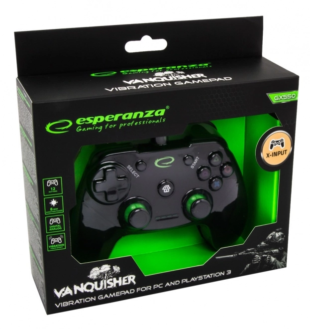 Gamepad pro PC og PS3 Vanquisher