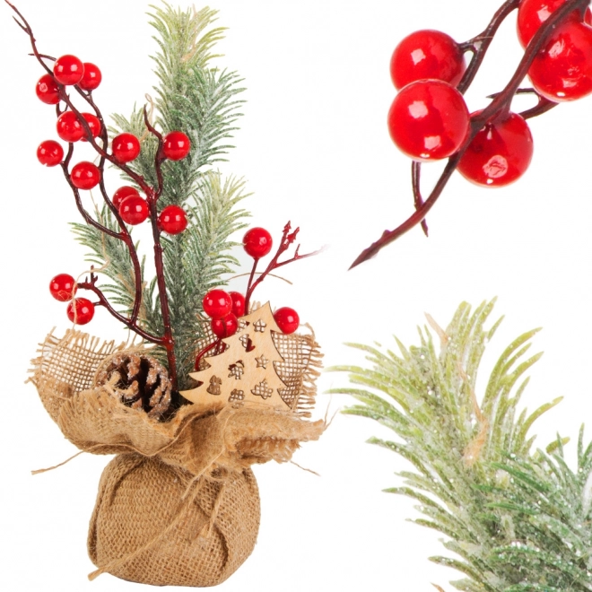 Juledekoration af rattan til bord