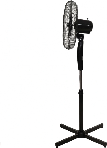 Stående gulvventilator – 3 tilstande, 5 blade, sort