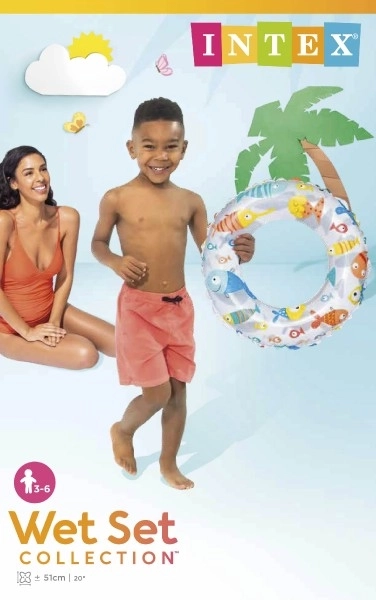 Oppustelig ring til børn med søde motiver