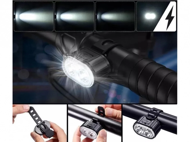 Genopladelige LED-lygter til cykel med USB