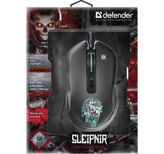 Gaming-mus Defender Sleipnir GM-927 med 12800 DPI og 6 knapper