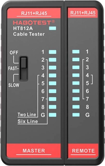 Habotest kabeltester RJ45/RJ11 Kompakt