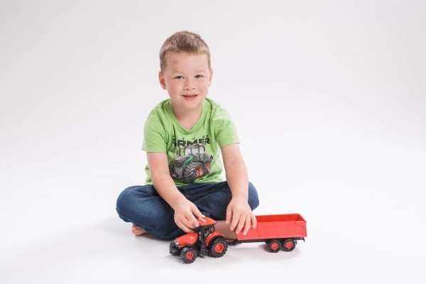 Rød traktor Zetor med trailer og lyd- og lyseffekter - 36 cm