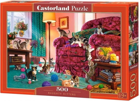 Puslespil 500 brikker Naughty Kittens