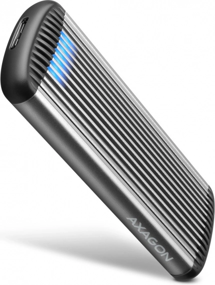 AXAGON aluminiums etui til SSD M.2 SATA uden skruer USB 3.2 Gen 1