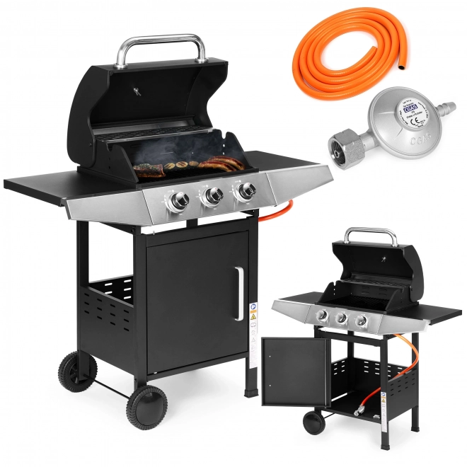 Gasgrill til haven med 3 brændere