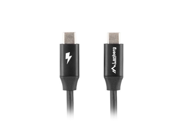 USB-C 2.0 kabel, 1,8m, sort
