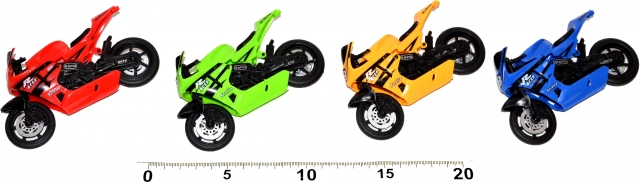 Racer-motorcykel 11 cm med friløbshjul