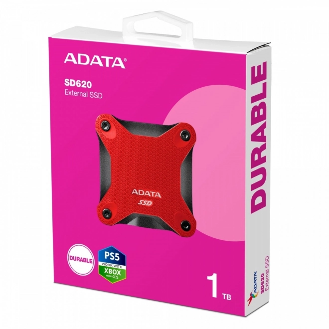Ekstern SSD-disk ADATA SD620 1TB rød