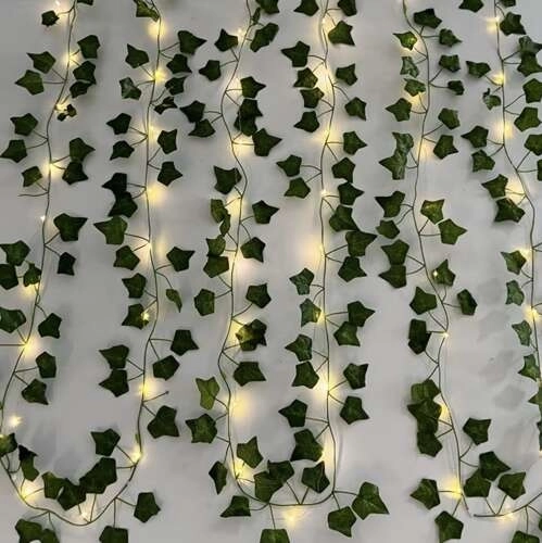 Kunstig efeu med LED-belysning