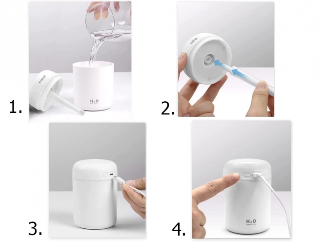 Mini luftfugter og duftspreder USB med RGB-belysning