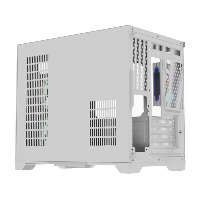 Computer kabinet Darflash FT418 + 6 ARGB ventilatorer (hvid)