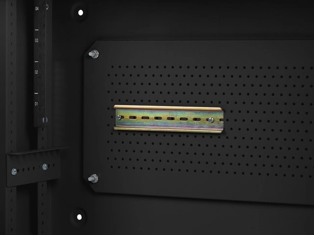 Vægmonteret rackskab 19 tommer 4U+3U 540x200 lav profil sort