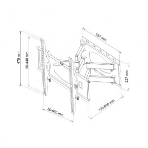 TV-holder AR-65 til 32-80'' op til 60 kg
