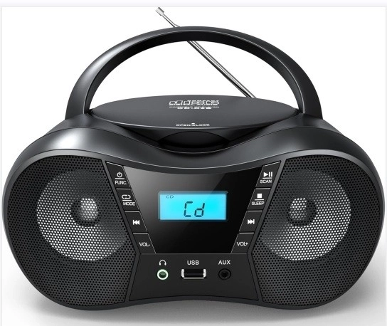 Bærbar CD-afspiller med USB og Bluetooth